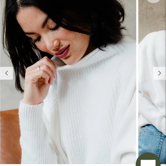 NWT ABLE Harriett Slouchy Sweater - Small - Almond - Picture 3 of 9